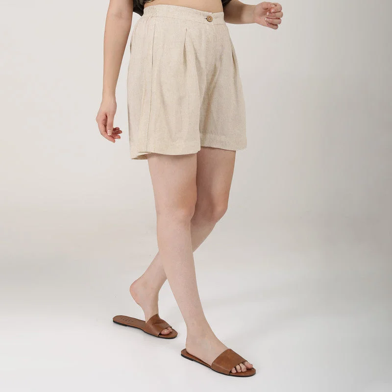 Save Up to 50% Off!Linen Shorts for Women | Beige