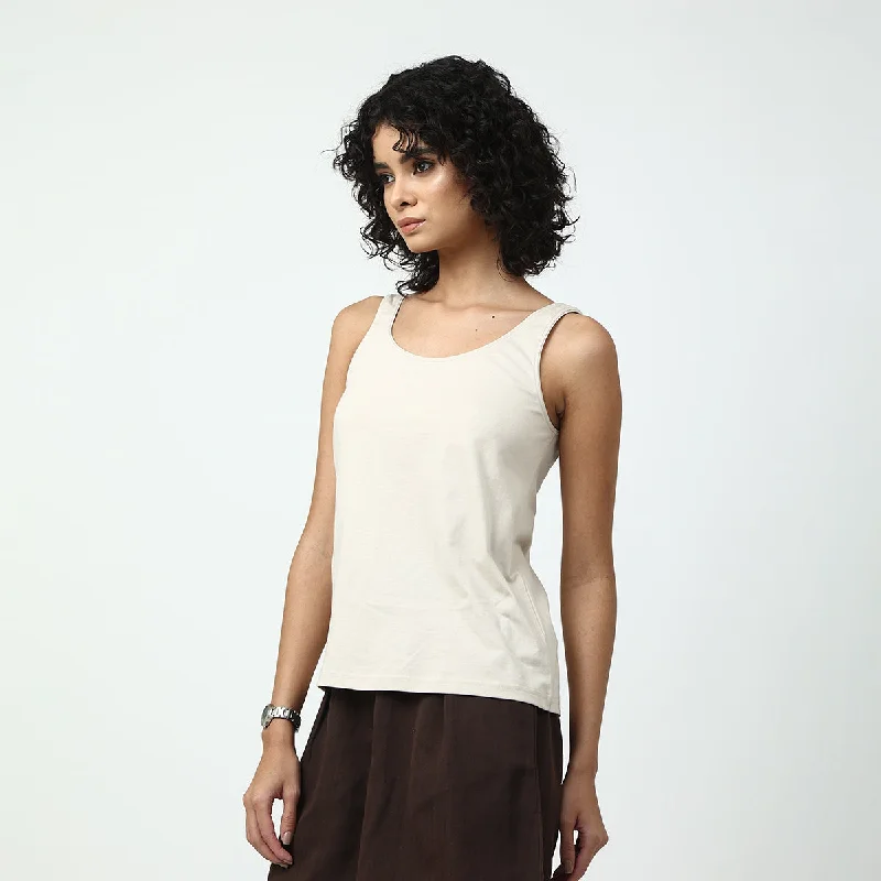 Only a Few Left – Order Now!Organic Cotton Co-Ord Set for Women | Tank Tee | Cream & Coffee Only a Few Left – Order Now!Organic Cotton Co-Ord Set for Women | Tank Tee | Cream & Coffee
