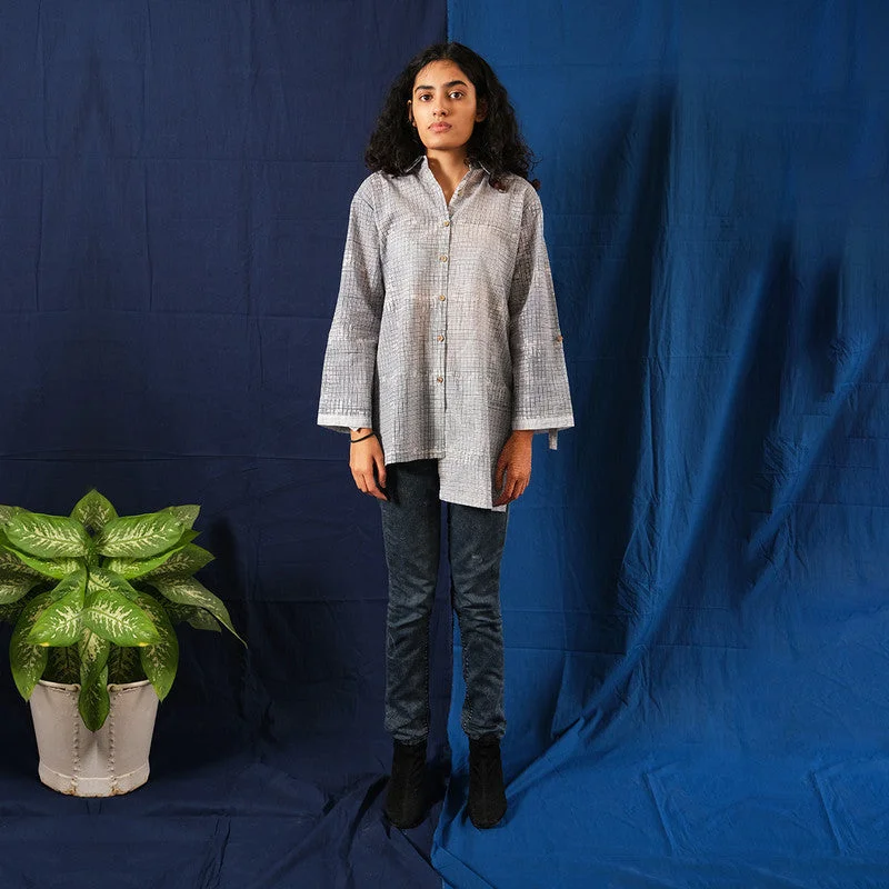 Seasonal Sale – Shop Now!Pure Cotton Shirt | Checkered | Grey & White
