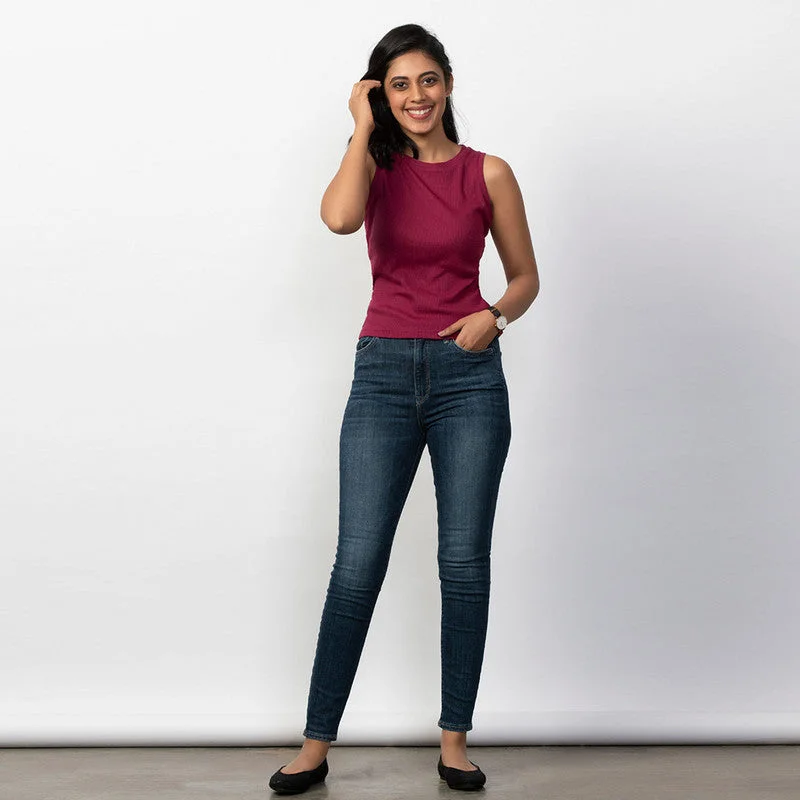 Hurry! While Supplies Last!Cotton Ribbed Tank Top | Berry Pink
