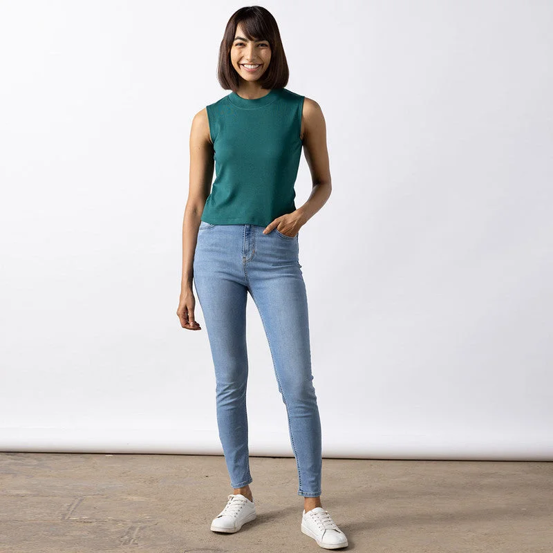 Get More for Less!Cotton Vintage Tank Top | Marine Green