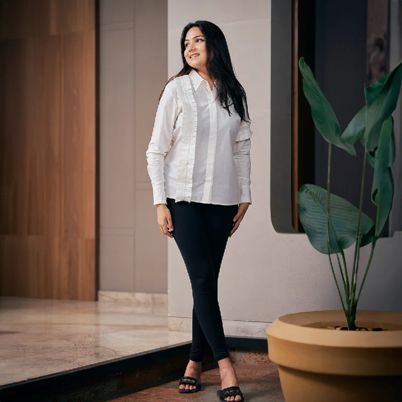 Hurry, Sale Ends Soon!Cotton Poplin Shirt for Women | White