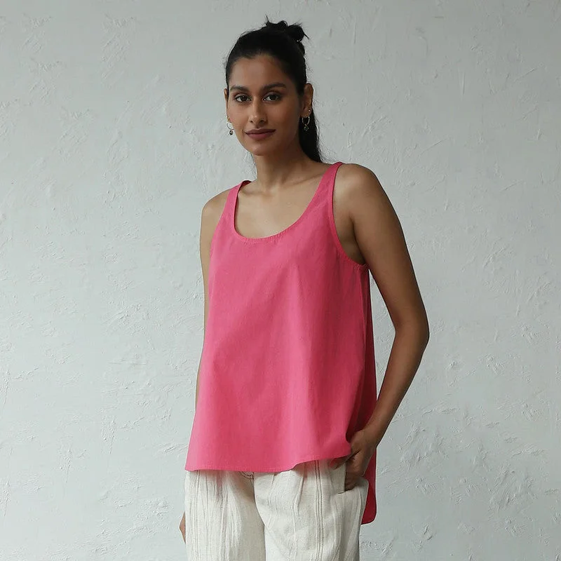 Save More with Every Purchase!Cotton Poplin Tank Top for Women | Pink