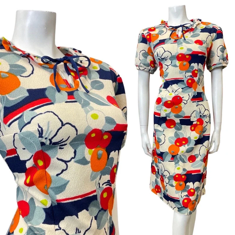 Get More, Spend Less – Shop Now!VINTAGE 60s 70s WHITE RED BLUE BERRY FLORAL RUFFLE MOD SHORTSLEEVE DRESS 16 18 Get More, Spend Less – Shop Now!VINTAGE 60s 70s WHITE RED BLUE BERRY FLORAL RUFFLE MOD SHORTSLEEVE DRESS 16 18