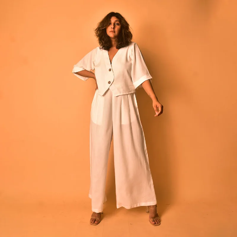 Instant Savings Await!Cotton Shirt for Women | Flared Sleeves | White