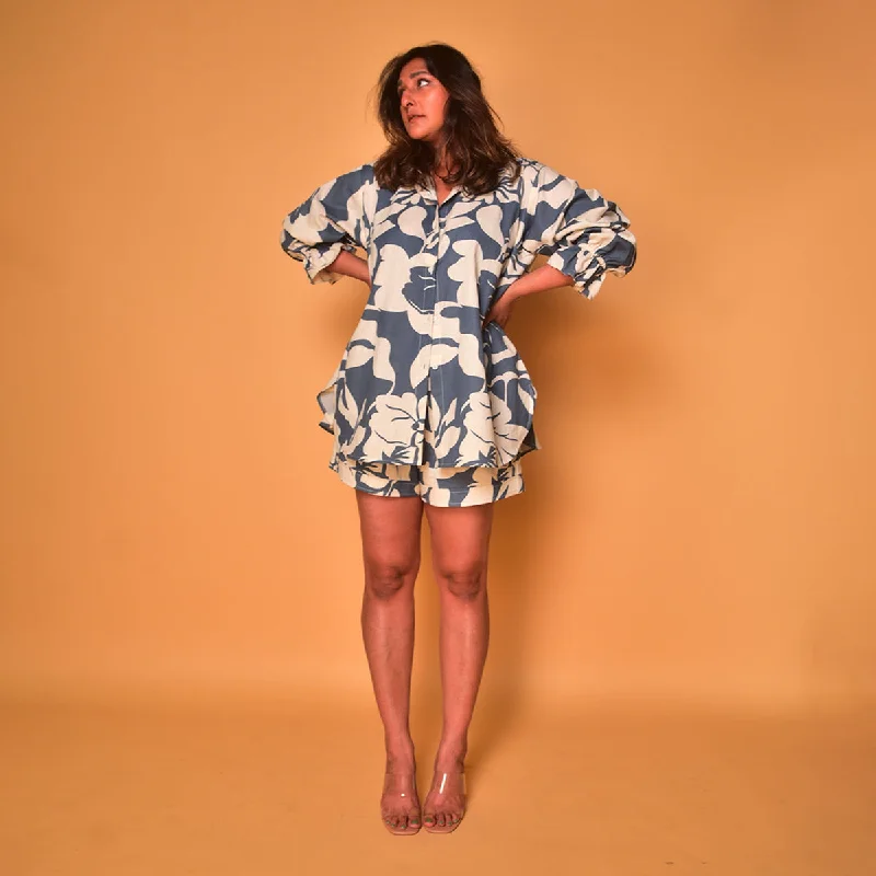 Your Shopping Spree Starts Here!Cotton Shirt for Women | Floral Print | Blue & White