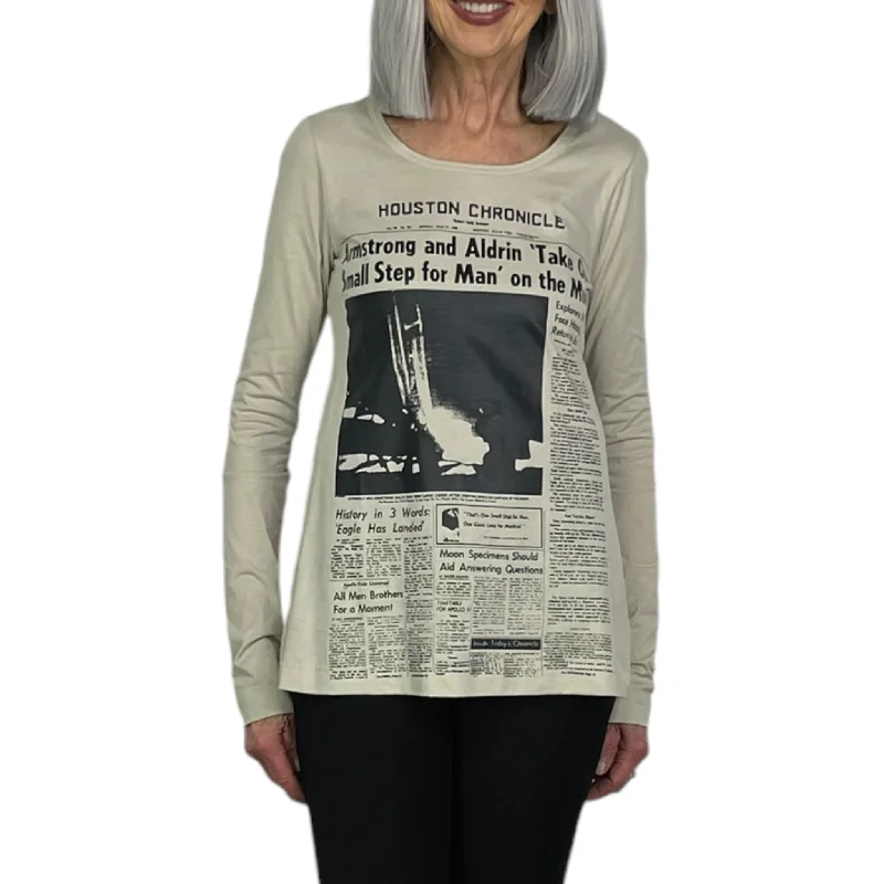 Save More Than Ever!L/S PRINTED COTTON TEE