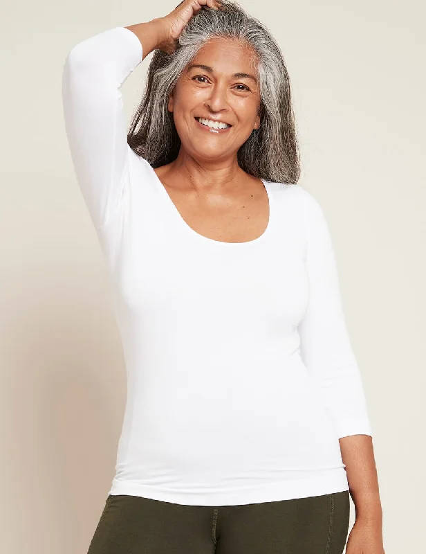 Savings You Can’t Ignore!3/4 Sleeve Top - White
