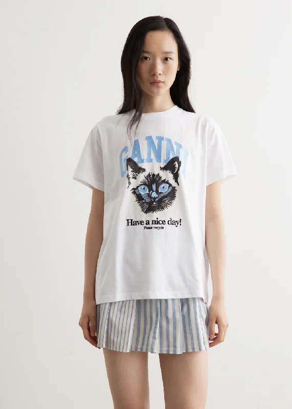 Find Your Perfect Deal Today!Basic Jersey Cat Relaxed T-Shirt