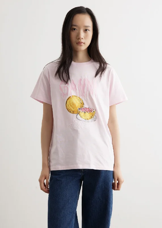 Buy More, Pay Less!Basic Jersey Grapefruit Relaxed T-Shirt