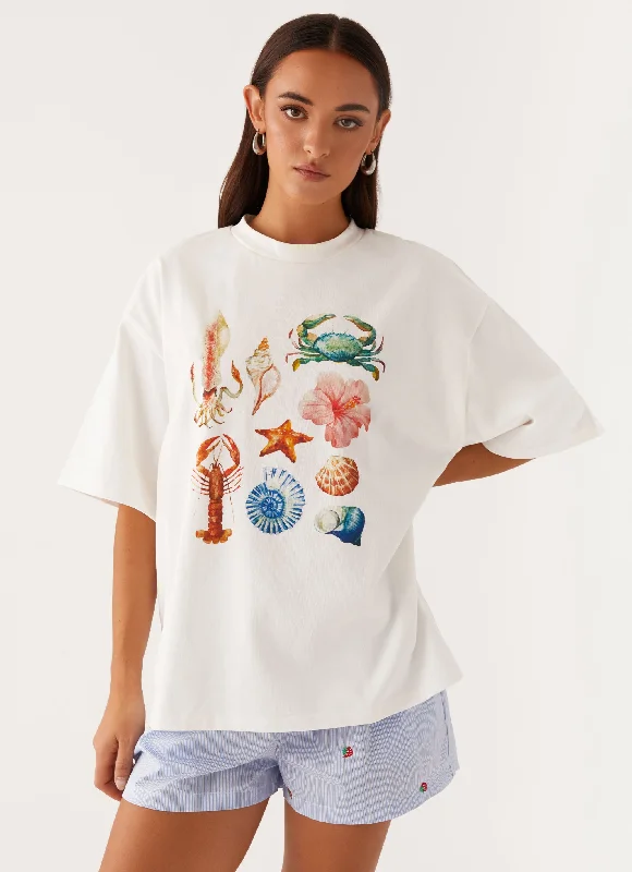 Price Drops You’ll Love!Born to Have Fun Oversized Tee - White