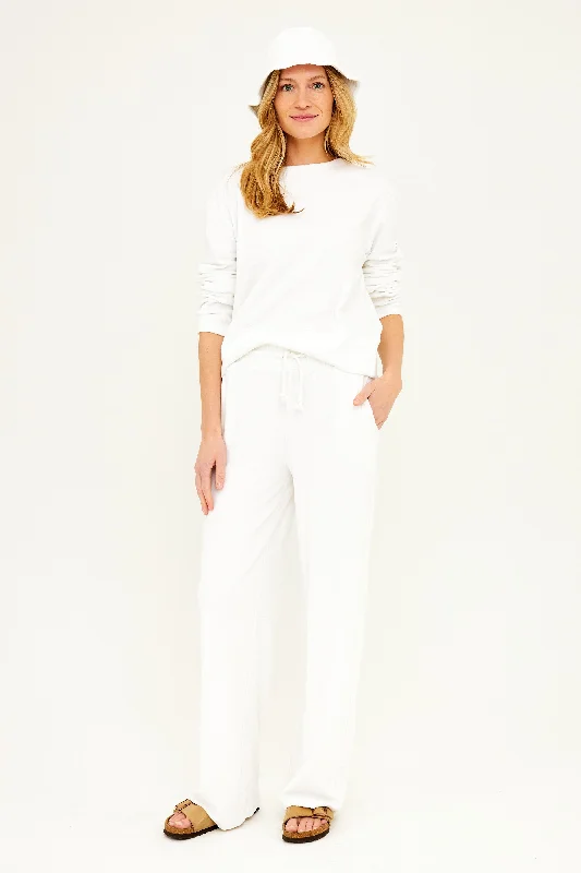 Limited Time Offer!Terry Resort Pant - White