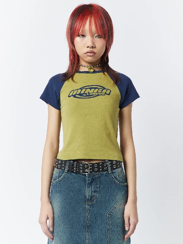 Shop Before It’s Gone!Cyber Graphic Print Raglan Baby Tee