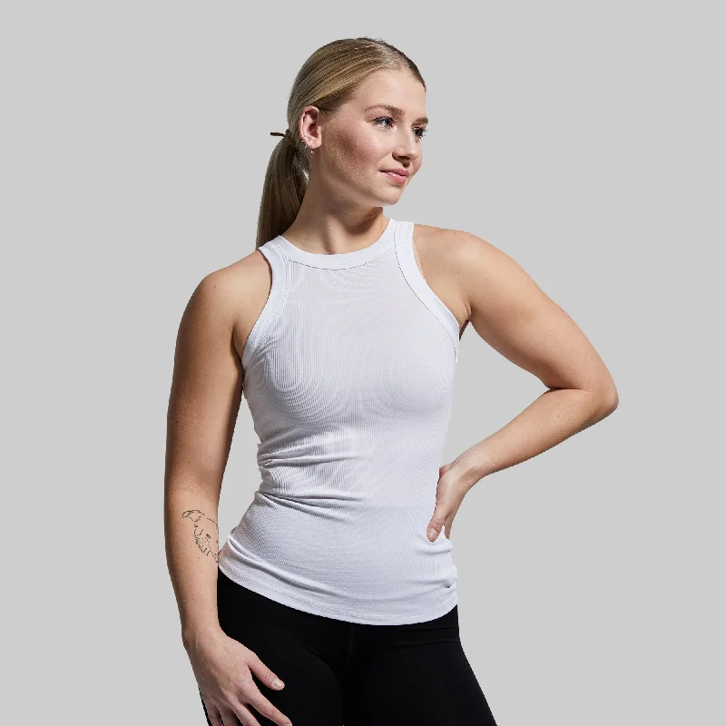 Amazing Prices You Can’t Resist!Day to Day Ribbed Tank (White)