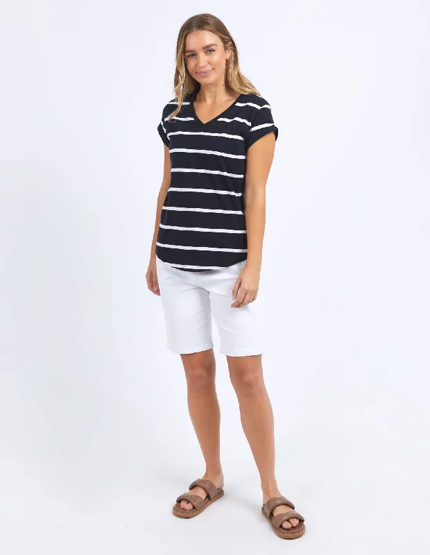 Unmissable Offers Await!Foxwood Manly Stripe Vee Tee