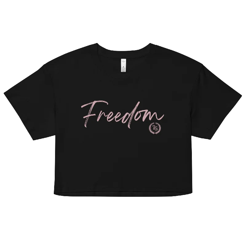 Hottest Discounts of the Year!Freedom Script Crop Top