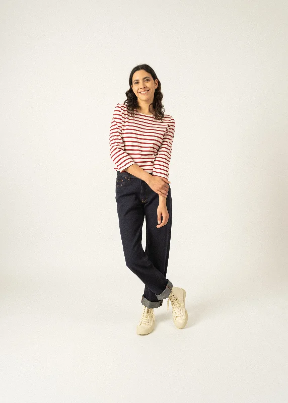 Sale Alert – Get Ready to Shop!Galathée striped sailor shirt - slim fit, in light cotton (ECRU/PERSAN)