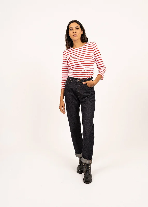 Your Shopping Spree Starts Here!Galathée striped sailor shirt - slim fit, in light cotton (NEIGE/TULIPE)