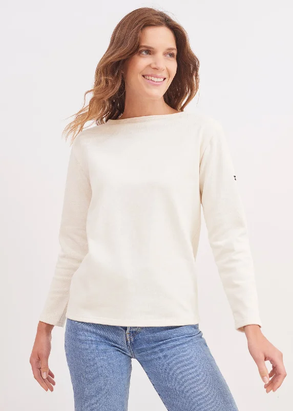 The Sale You’ve Been Waiting For!Guildo sailor shirt - boat neck, in thick cotton (ECRU)