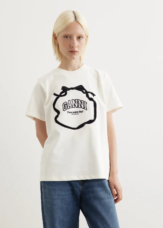 Find the Best Deals Here!Heavy Cotton Bow Relaxed T-Shirt