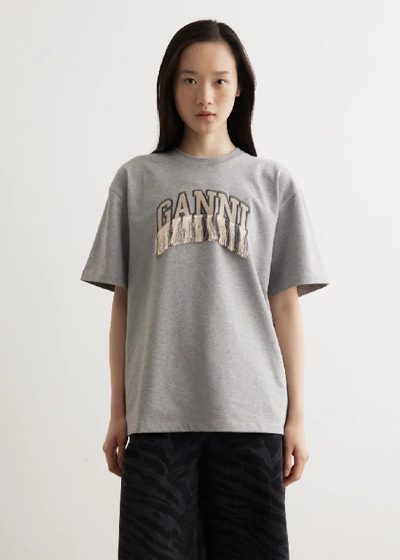 Your Dream Deal is Here!Heavy Cotton Drop Shoulder Fringe T-Shirt