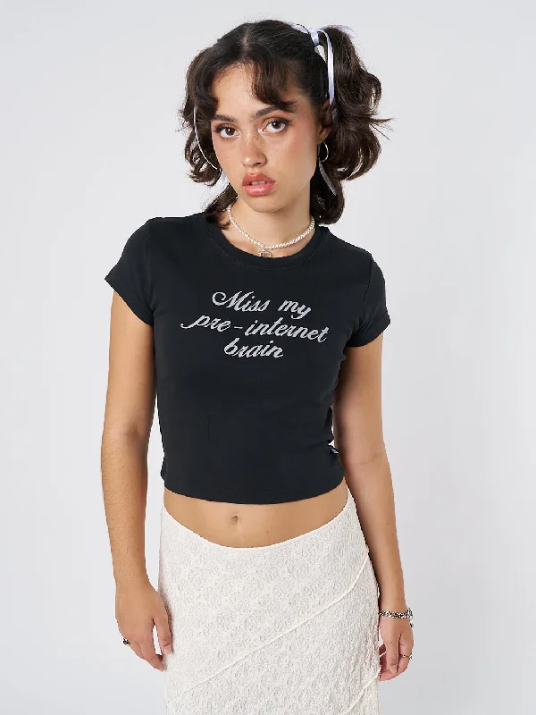 Get It Before It’s Gone!Internet Brain Black Baby Tee