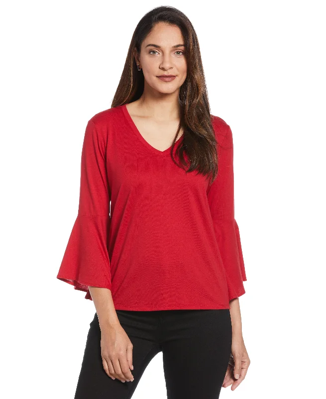 Your Favorite Sale is Back!Knit V-Neck Ruffle Sleeve Top