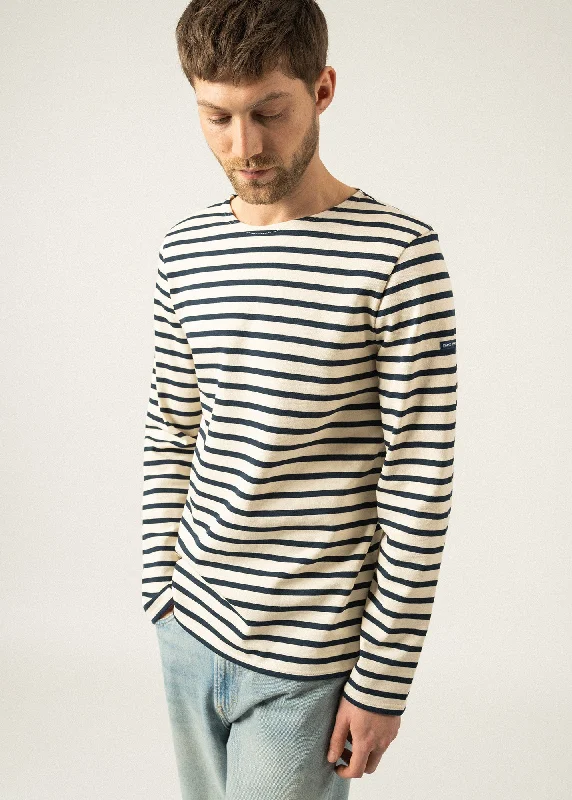 Score Huge Discounts Today!Meridien unisex striped sailor shirt - regular fit, in thick cotton (ECRU/MARINE)