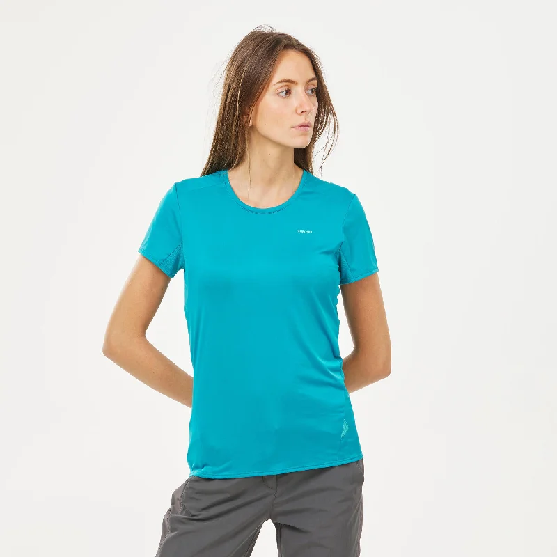 Flash Sale – Act Fast!Quechua Women's Mountain Walking Short-Sleeved T-Shirt MH100