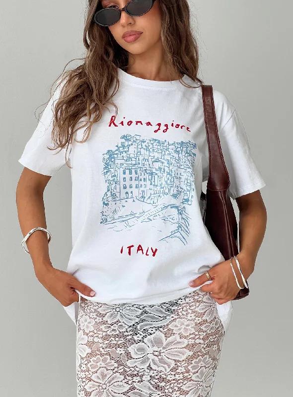 Buy More, Pay Less!Riomaggiore Oversized Tee White