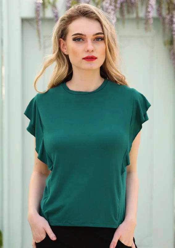 Act Fast – Limited Time Savings!Ruffle Tee Jade Green