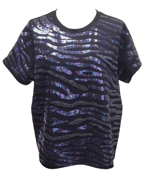Save Like Never Before!Sequin Tiger Stripe Tee