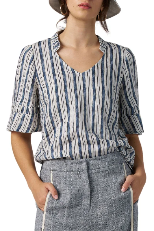 Limited Stock Available!SPOT THE STRIPE TOP - MS1328