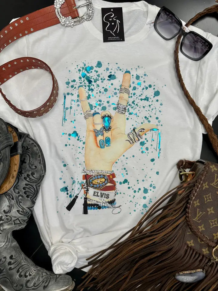Enjoy Huge Discounts Now!Turquoise Peace Western Tee