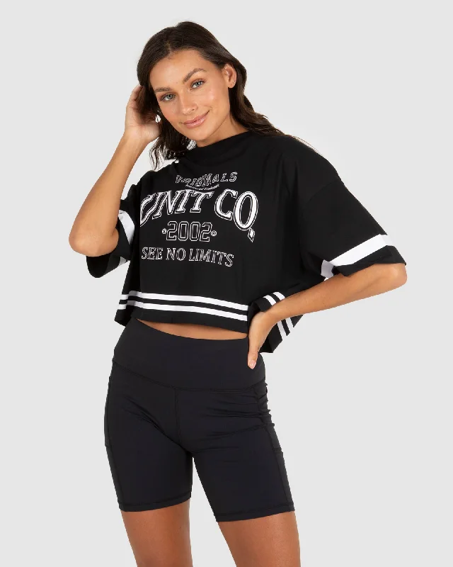 One Click Away from Big Savings!UNIT Varsity Oversized Cropped T-Shirt