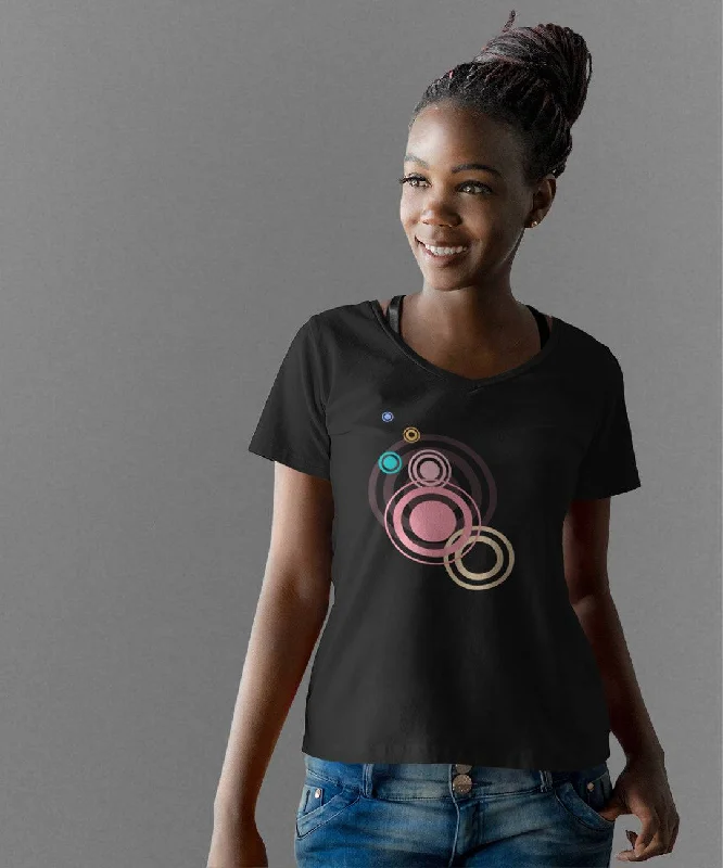Hottest Discounts of the Year!WOMENS CIRCLES ORGANIC V-NECK T-SHIRT