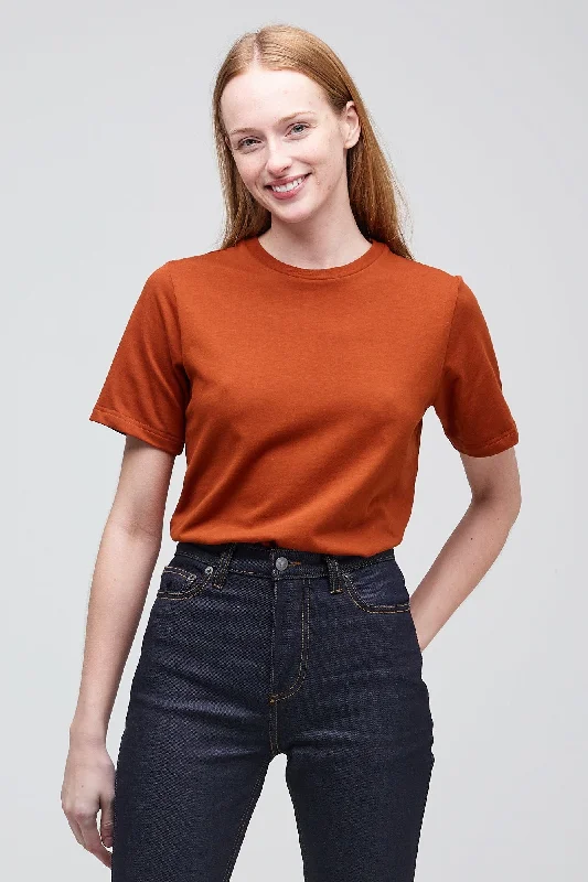Time to Snag a Bargain!Women's Short Sleeve T Shirt - Cinnamon