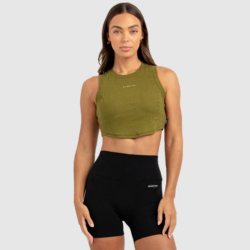 Shop Before It’s Gone!Womens Scoop Tank - Khaki Green