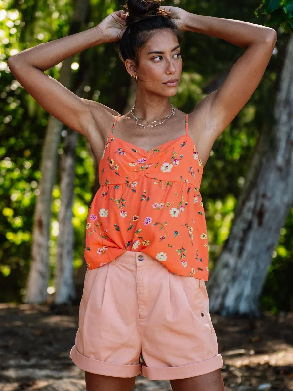 Best Deals Just for You!Mucho Mahalo Cami Tank - Dark Coral