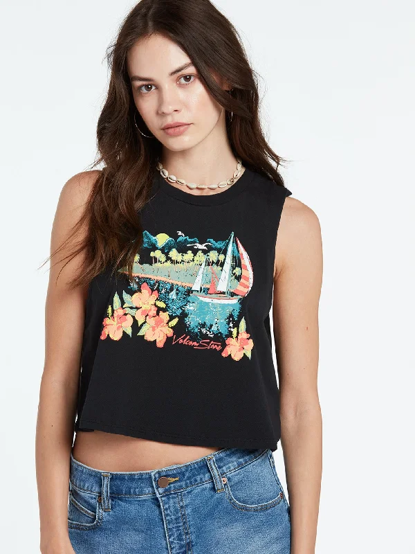 Savings You Can’t Ignore!Stone Hour Crop Tank - Black