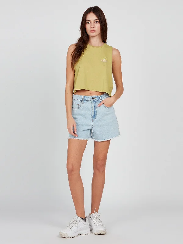 Get the Best for Less!Stone Hour Crop Tank - Shadow Lime