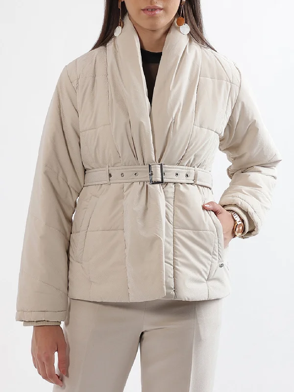 Your Favorite Sale is Back!Elle Women Beige Printed Collar Jacket