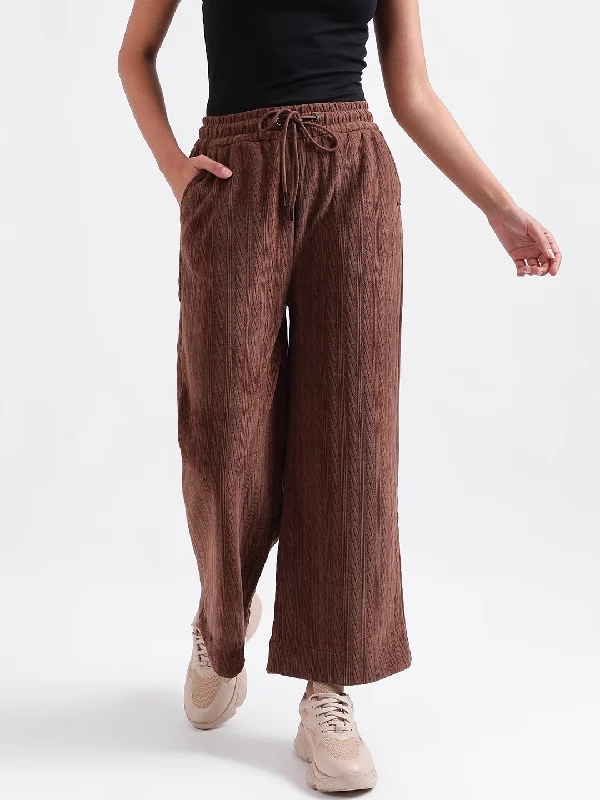 Save Up to 50% Off!Elle Women Brown Solid Relaxed Fit Sweatpant