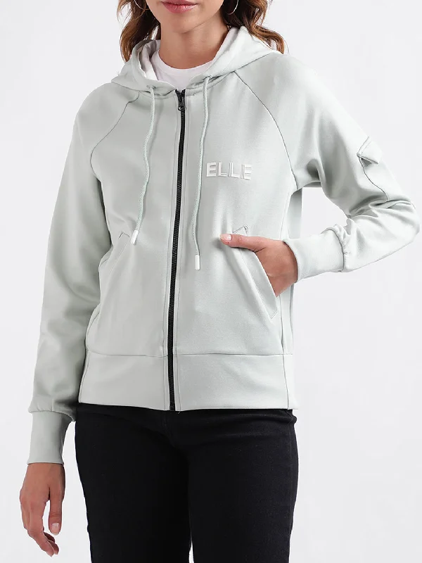 Hot Deals You Can’t Resist!Elle Women Solid Full Sleeves Hooded Sweatshirt