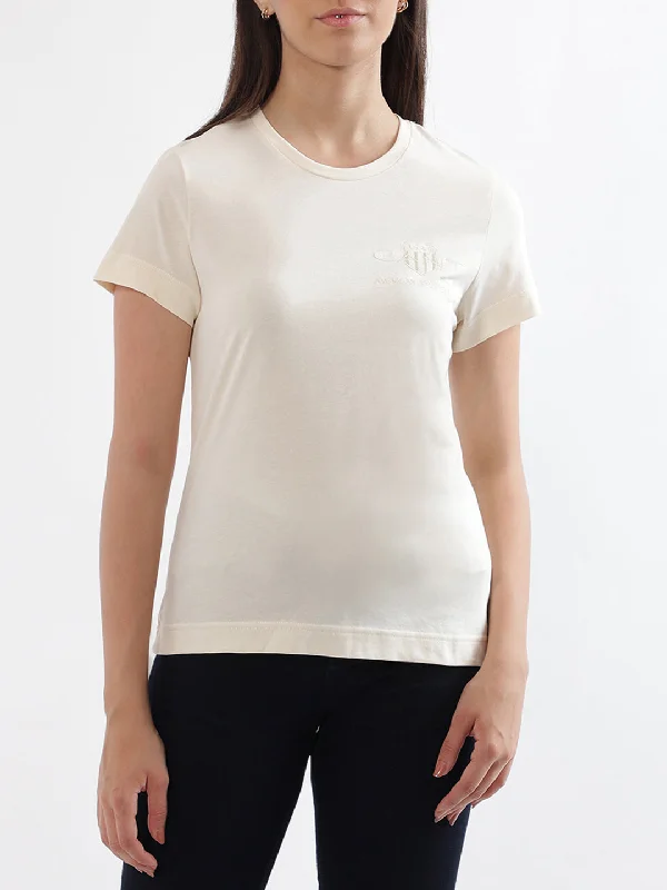 Unbeatable Prices!Gant White Regular Fit T-Shirt