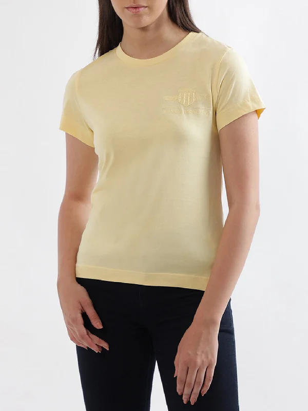 Hurry! While Supplies Last!Gant Light Yellow Regular Fit T-Shirt
