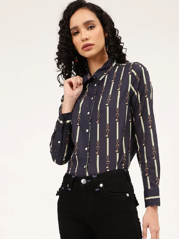 Steals and Deals Await!Gant Blue Printed Regular Fit Shirt
