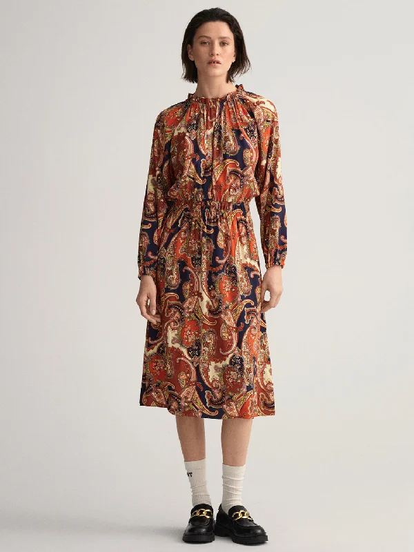 Upgrade for Less!Gant Orange Floral Midi Dress