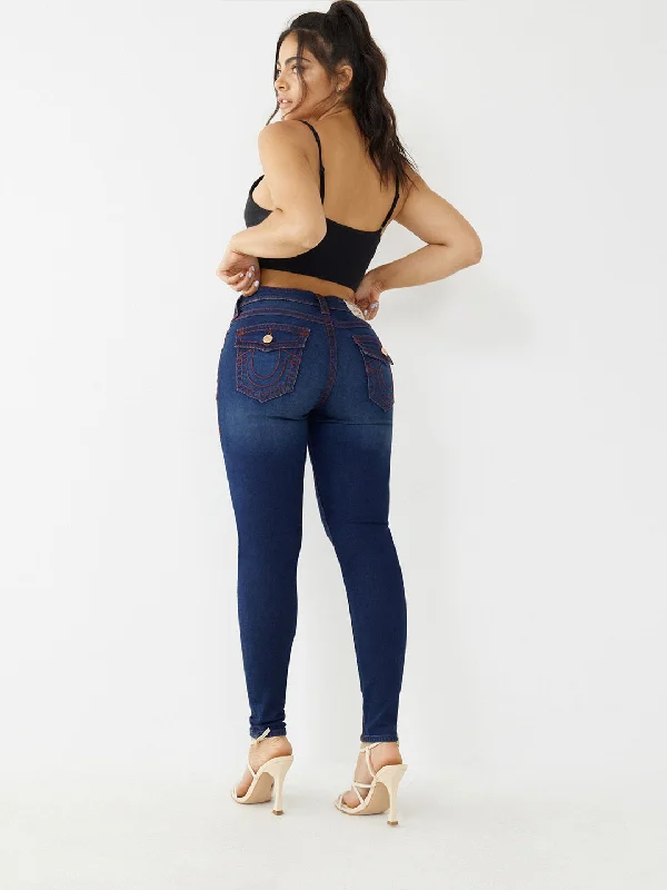 Enjoy Huge Discounts Now!True Religion Womens Super T Halle Super Skinny Fit Blue Mid Rise Jeans Enjoy Huge Discounts Now!True Religion Womens Super T Halle Super Skinny Fit Blue Mid Rise Jeans