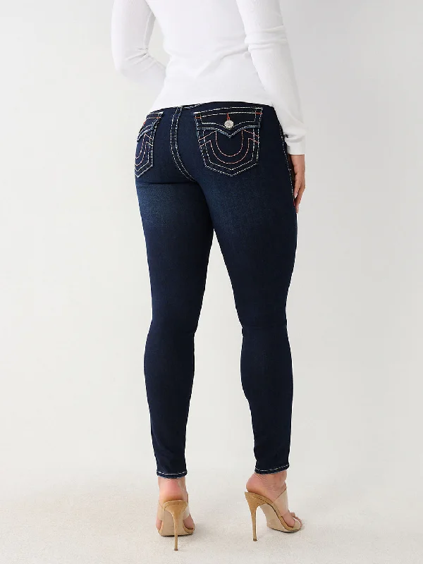 Massive Price Cuts!True Religion Womens Big T Halle Super Skinny Fit Blue Mid Rise Jeans Massive Price Cuts!True Religion Womens Big T Halle Super Skinny Fit Blue Mid Rise Jeans